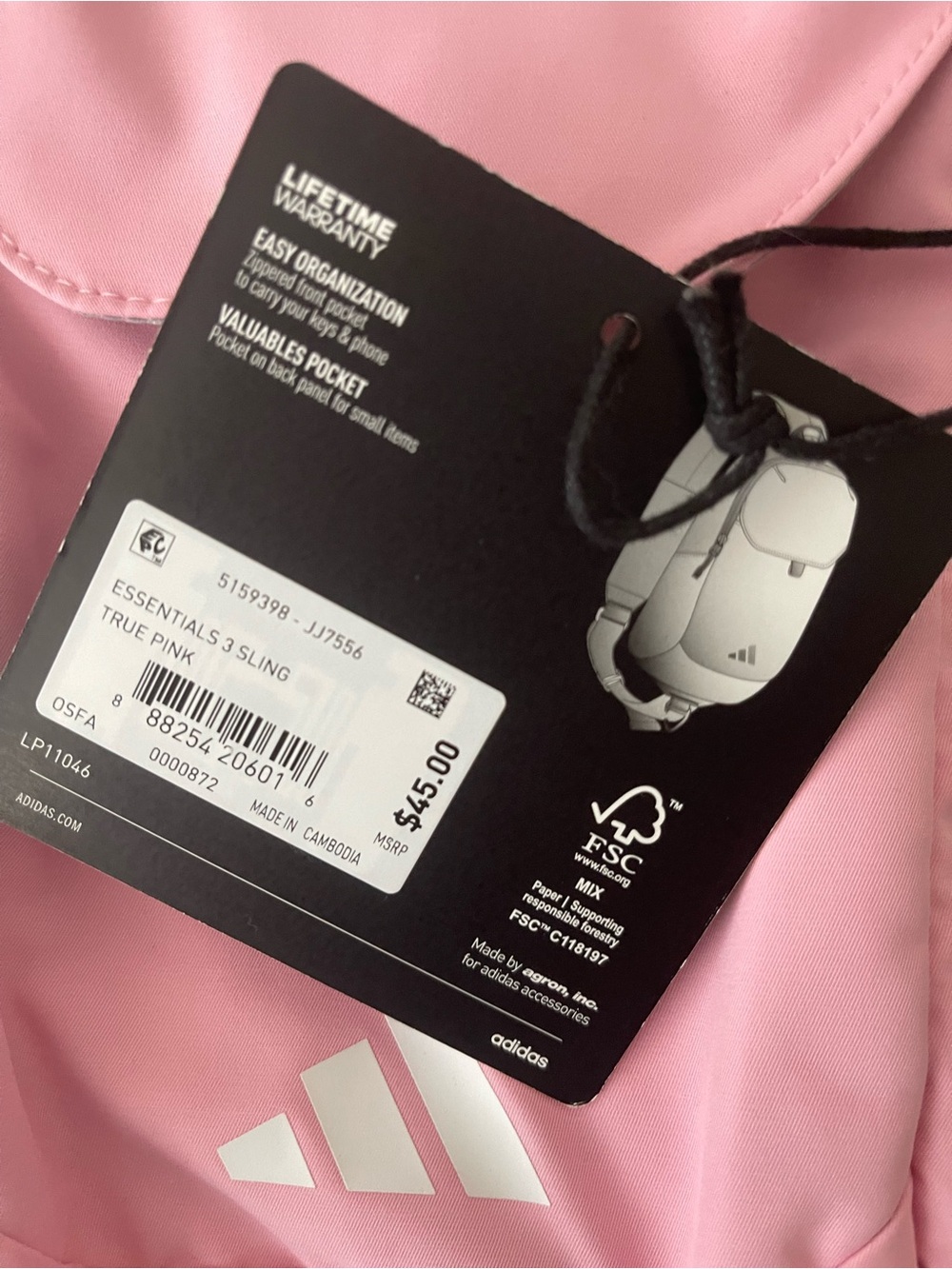 adidas Pink Crossbody Sling Bag - Picture 4 of 7
